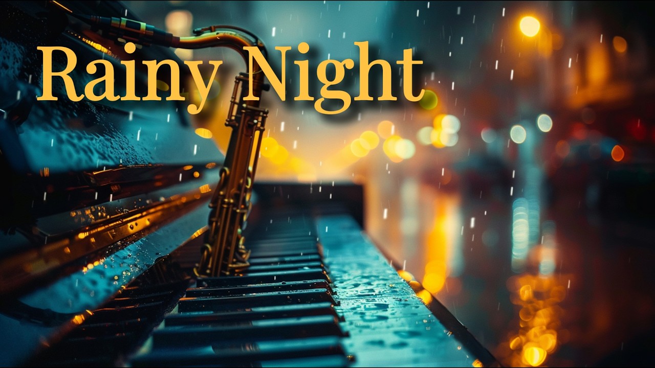 Rainy Night Jazz ☔️ Piano & Sax Chill Lounge Music