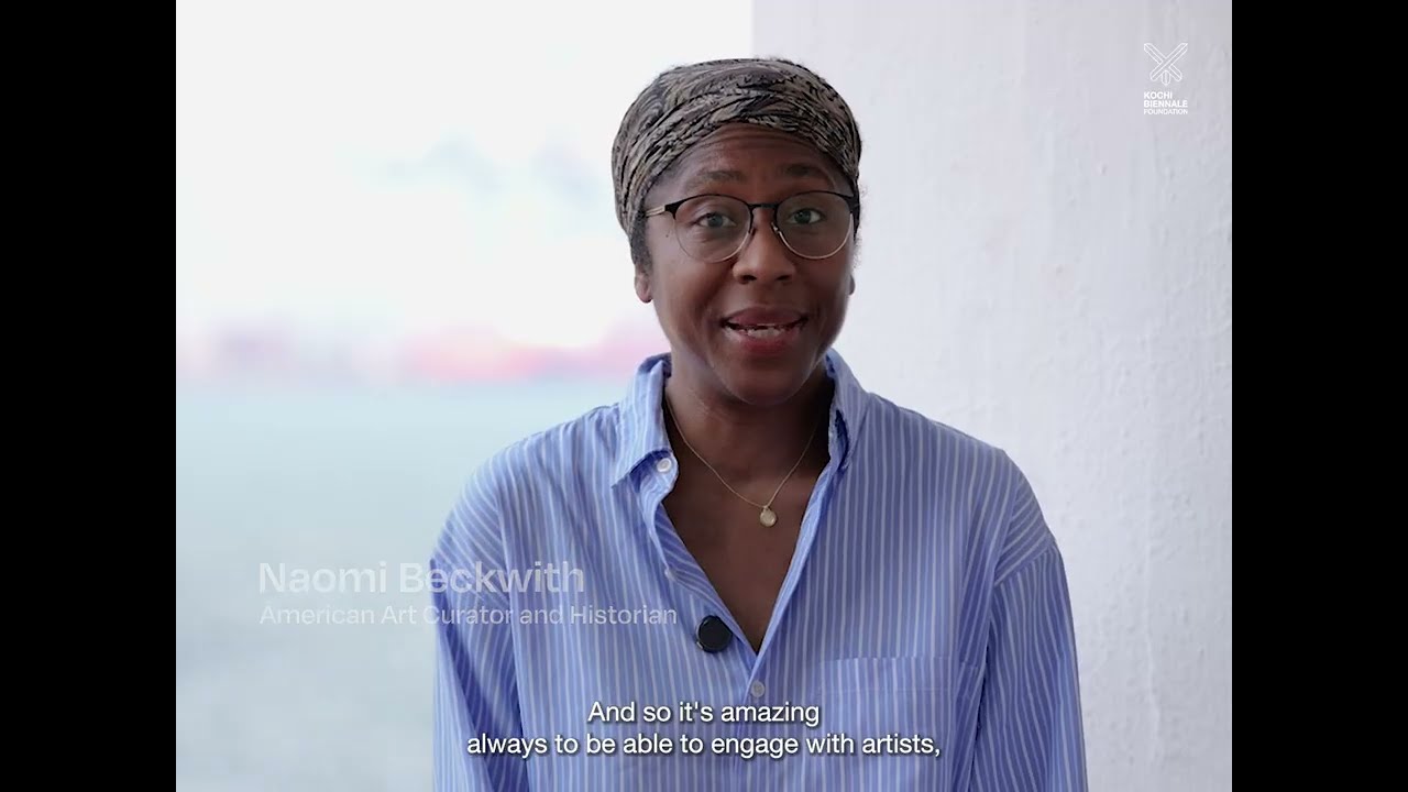 Naomi Beckwith, American art curator and historian, at the 6th edition of the Kochi-Muziris Biennale