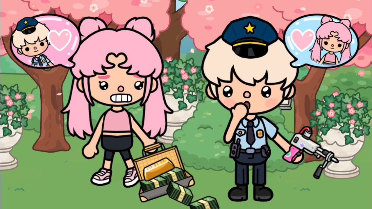We fell in love, he is a policeman and I am a thief🥺/Toca sad stories😭/ Toca boca😉