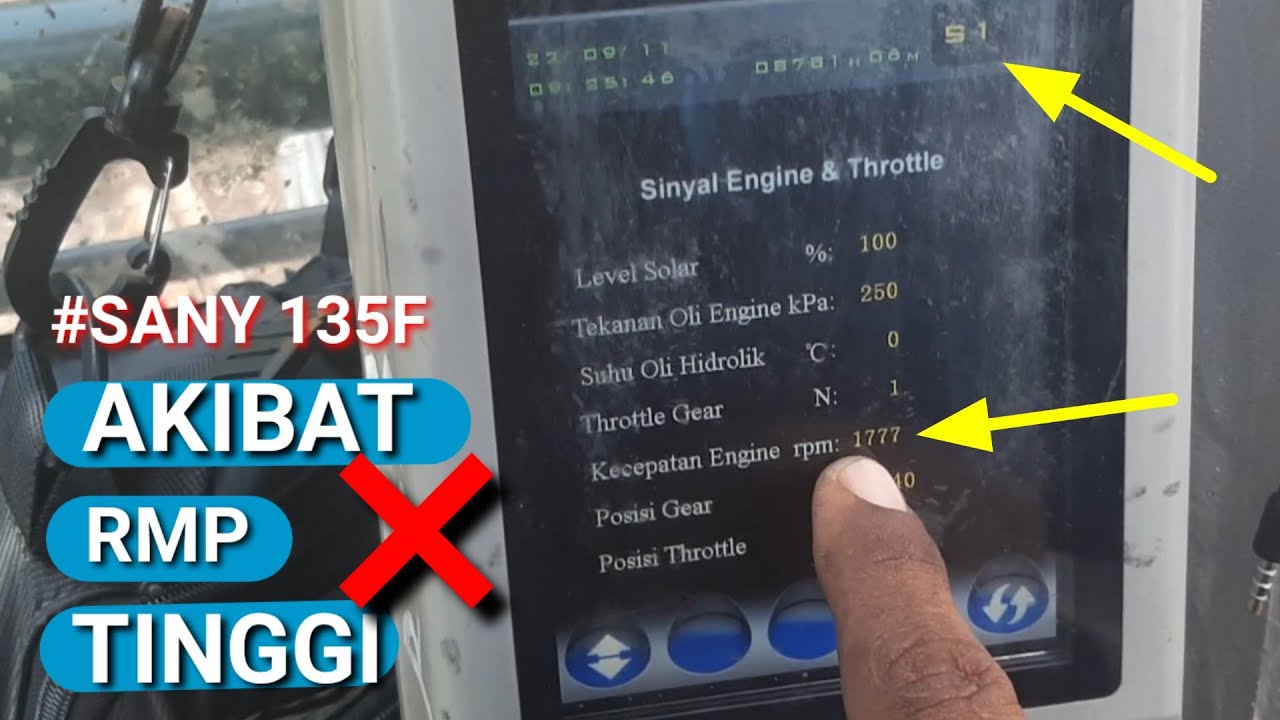 #SANY 135F AKIBAT RPM engine terlalu tinggi ||Pulau Rangsang