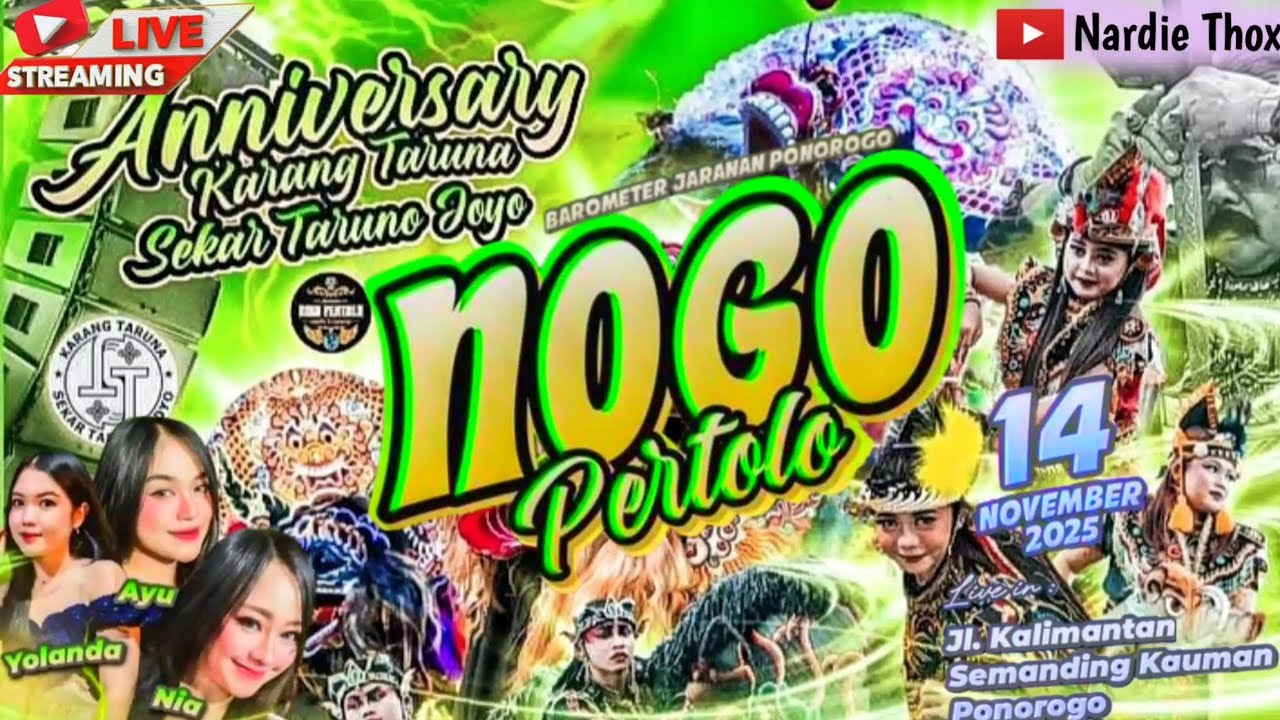 🔴 LIVE MALAM INI JARANAN NOGO PERTOLO DI JL.KALIMANTAN SEMANDING KAUMAN PONOROGO