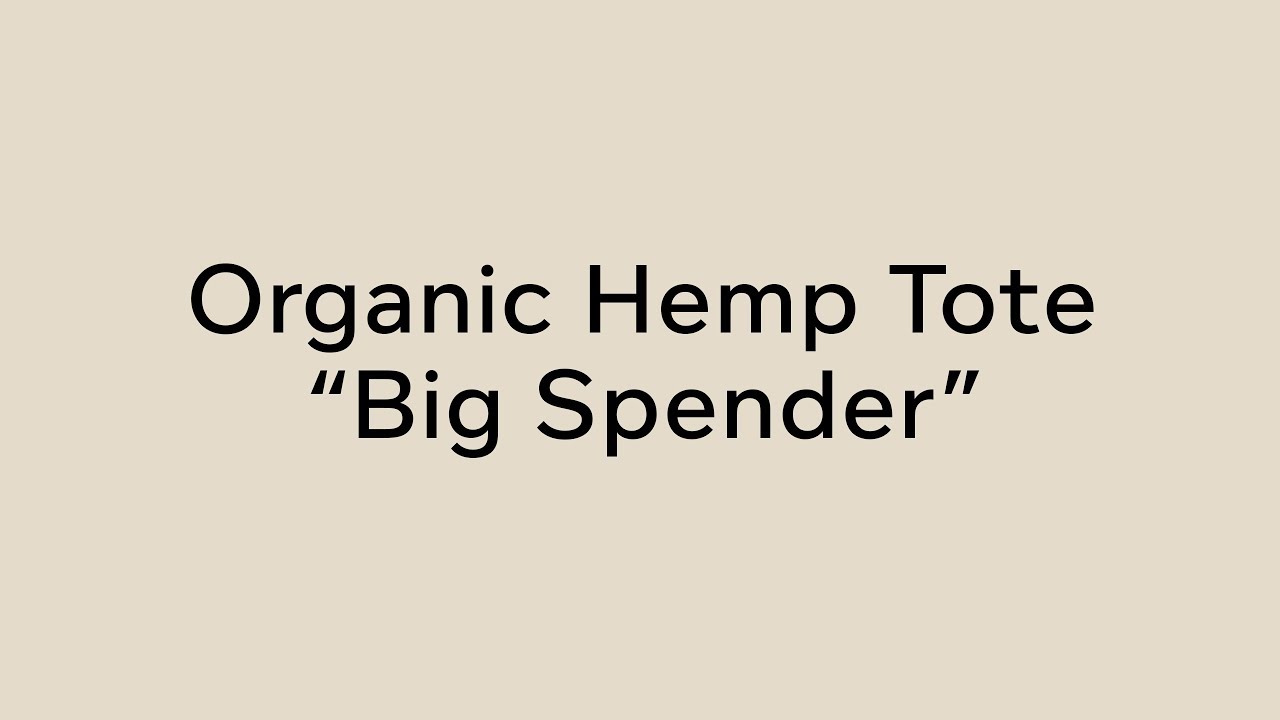 Organic Hemp Shopping Tote Bag 