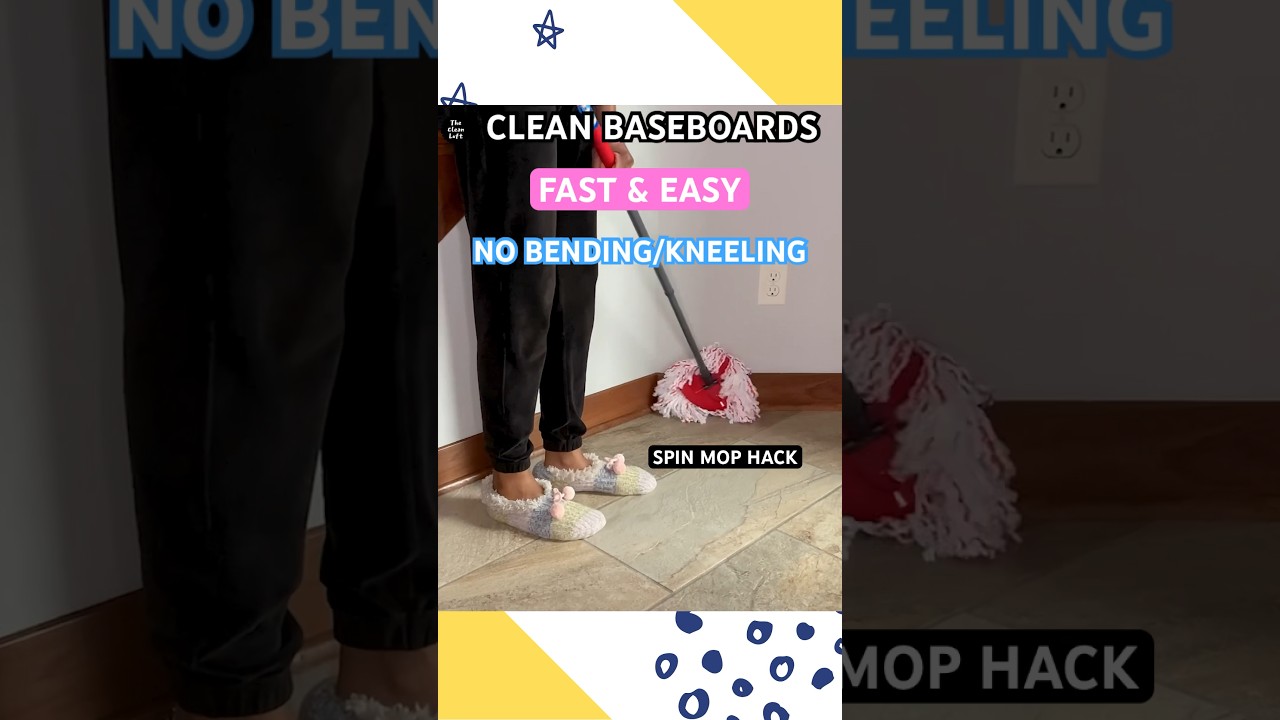 No Bending Baseboards Cleaning Tips Part 2 #shorts 🤯💥