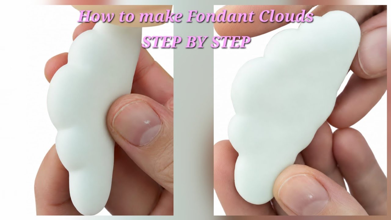 How to make realistic fondant clouds .Jak zrobić chmurki z fondantu. Cum sa faci nori din Fondant