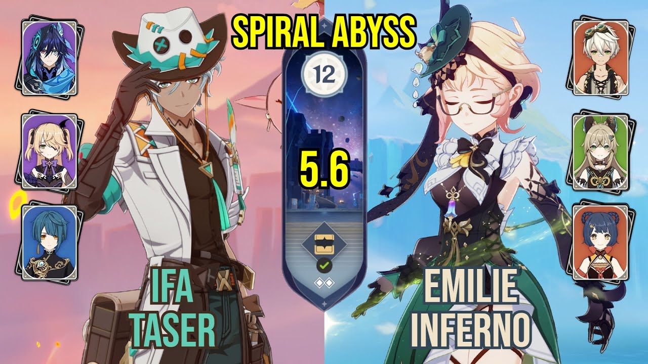 C2 Ifa Taser + C0 Emilie Inferno | Spiral Abyss 5.6 | Genshin Impact