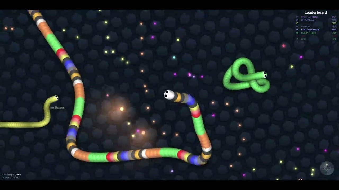 The longest snake in the world - Surrounds the entire map of Slitherio - Kill all snakes