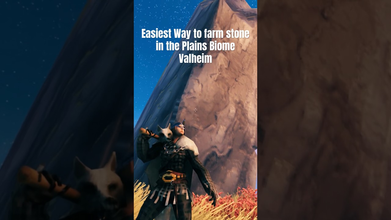 The easiest way to farm stone in the Plains | VALHEIM HOW-TO