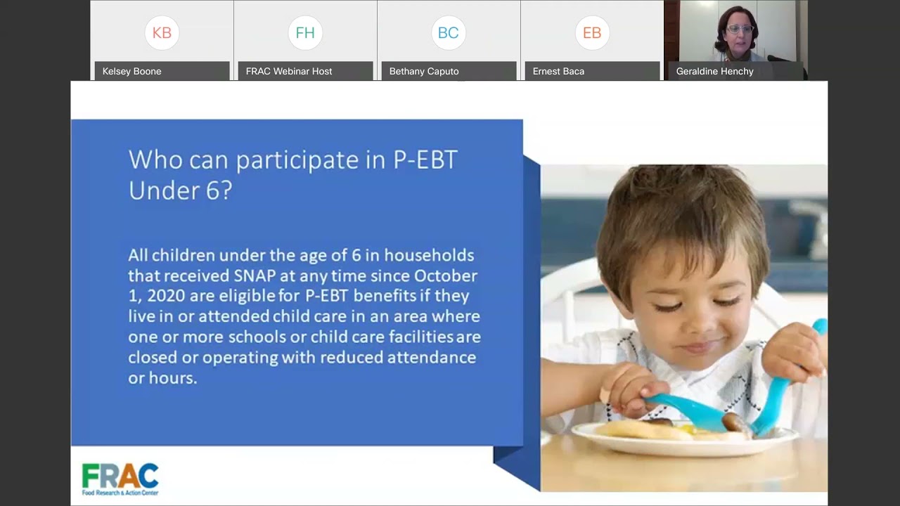 P-EBT Deep Dive Webinar: Highlights from Approved State Plans