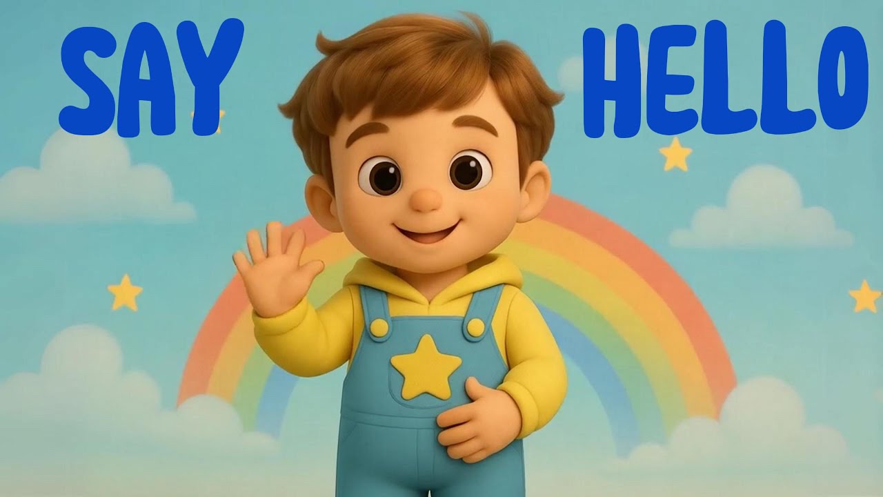 Say Hello | Kids Nursery Song for Social Skills | Toddler Song for Autistic Children