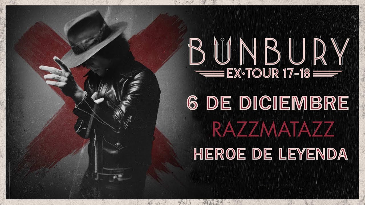 Bunbury Héroe de Leyenda live at Razzmatazz 2017-12-06