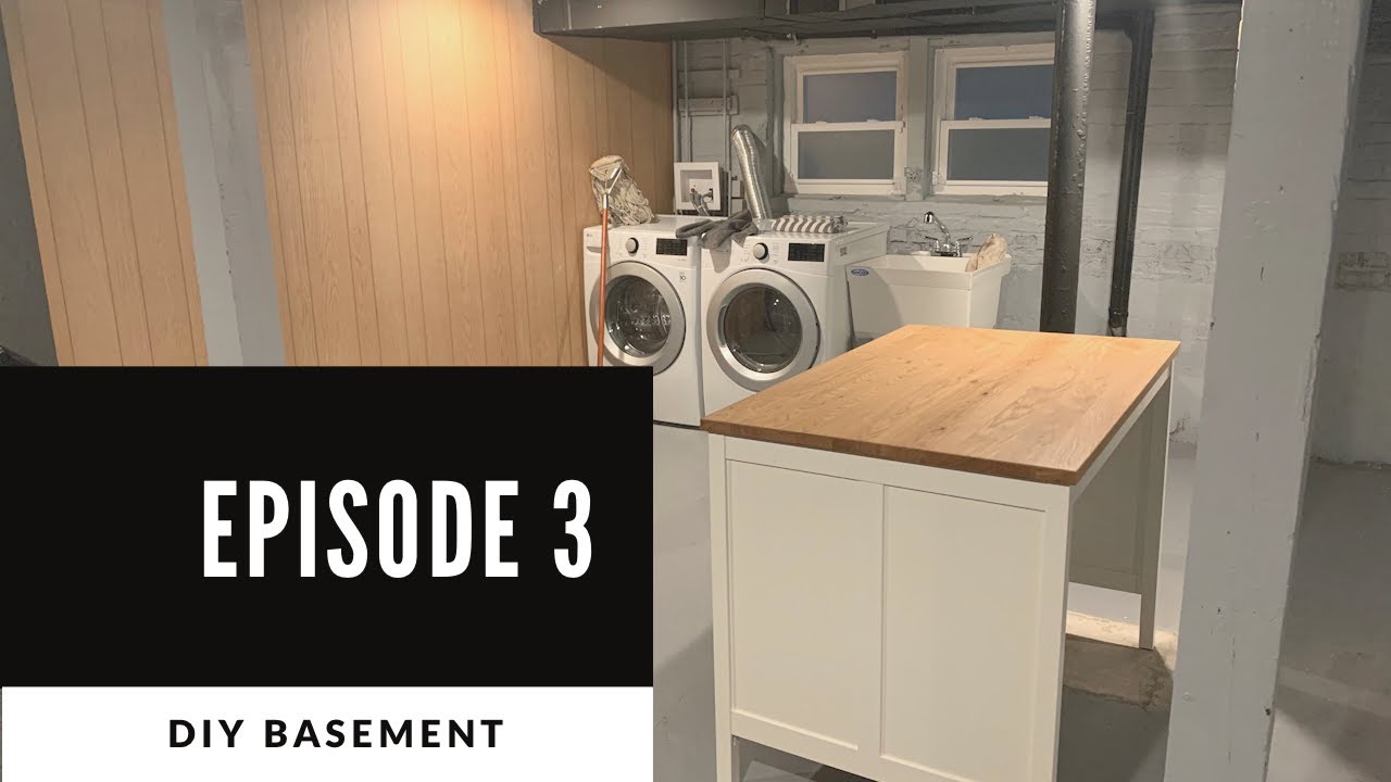 EPISODE 3 BASEMENT DIY // 3D BRICK WALLPAPER // WALLS ARE COMPLETE!