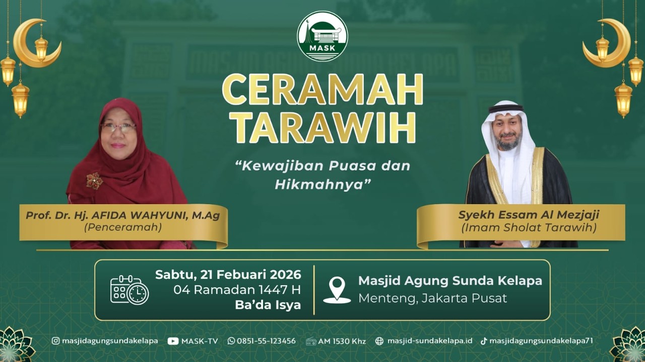 Ceramah Taraweh | Kewajiban Puasa dan Hikmahnya | Prof. Dr. Afida Wahyuni, M. Ag. | 21 FEBRUARI 2026