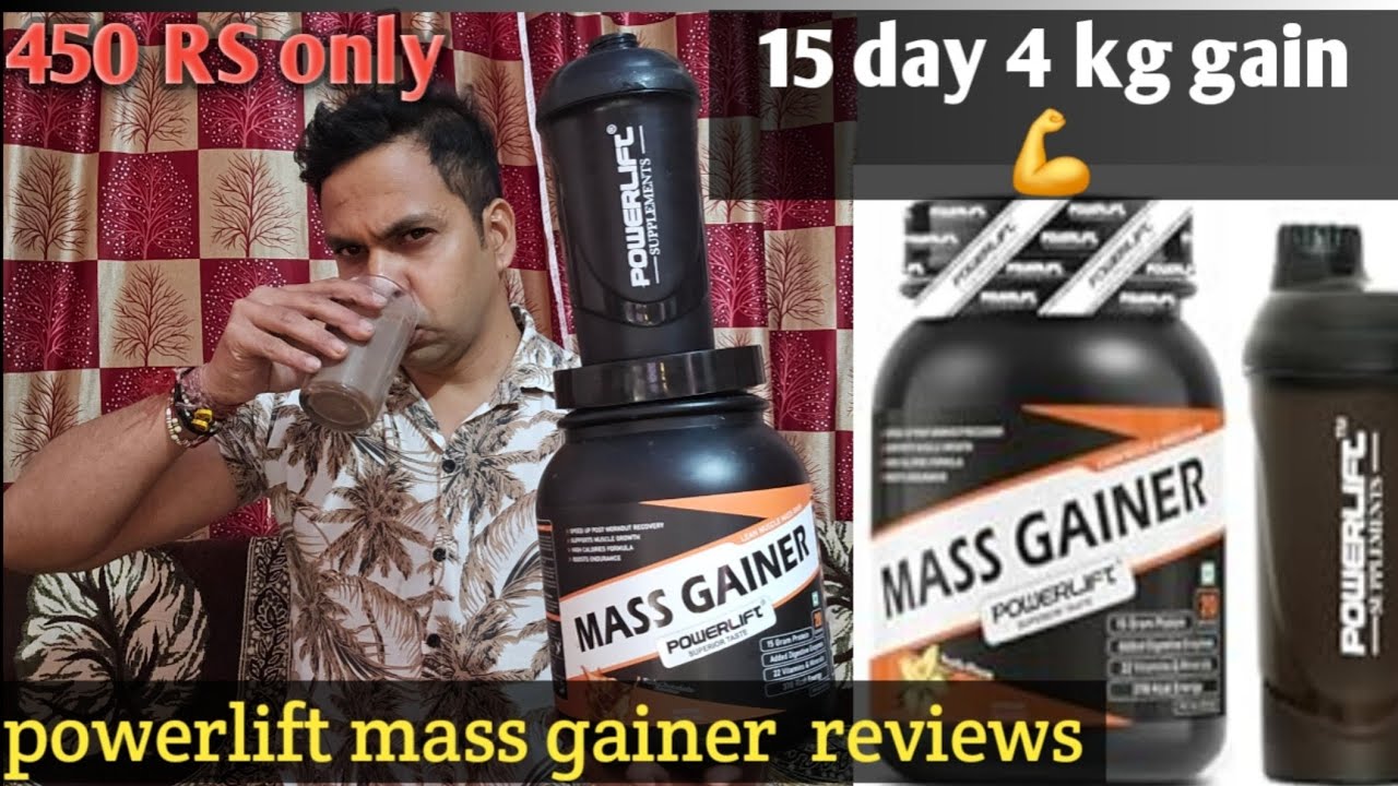 Обзор Powerlift Mass Gainer на хинди 🏋️‍♀️💥 | Превосходный вкус Powerlift
