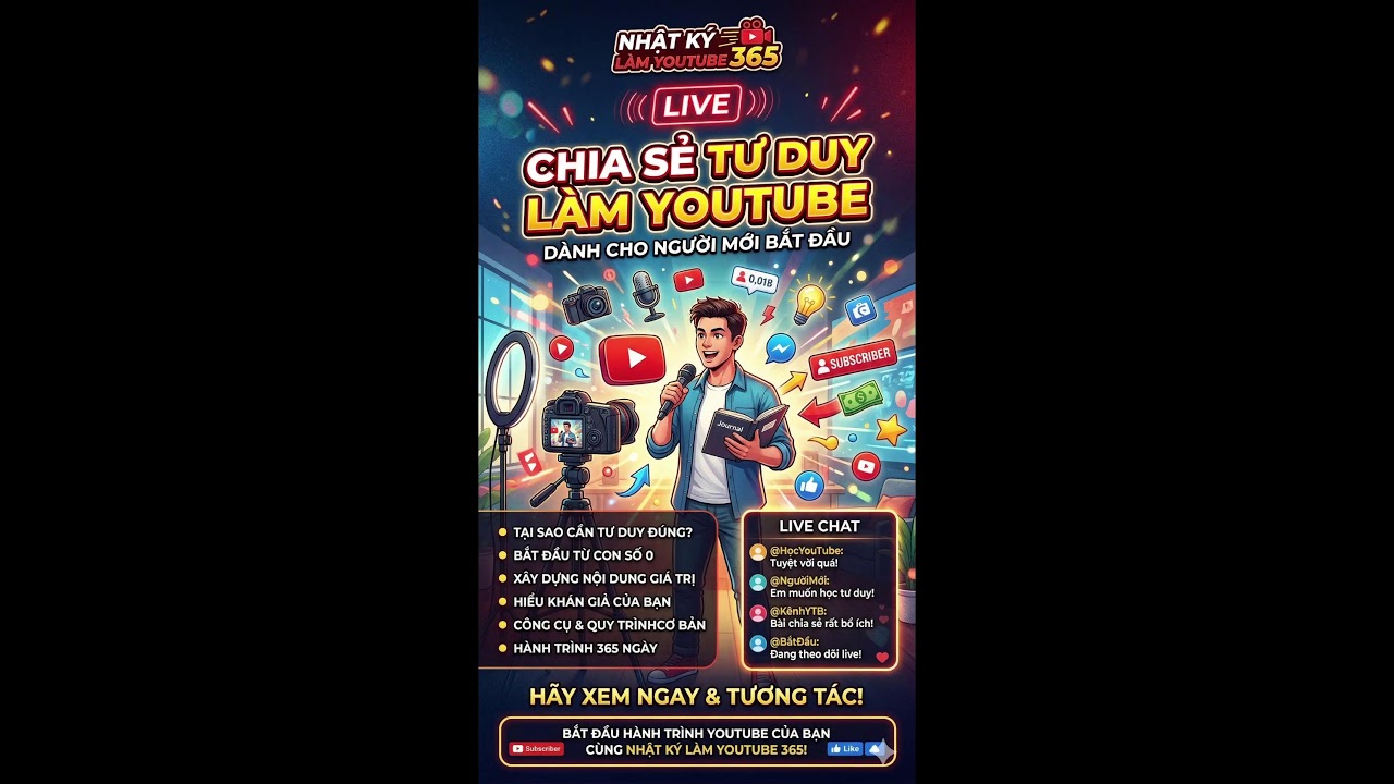 Sự kiện trực tiếp của Nhật Ký Làm Youtube 365