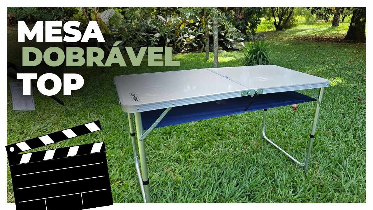 Mesa dobrável com organizador Top