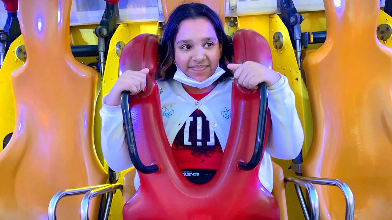 ! شفا تحدي ركوب أخطر العاب في الملاهي ! شفا خافت