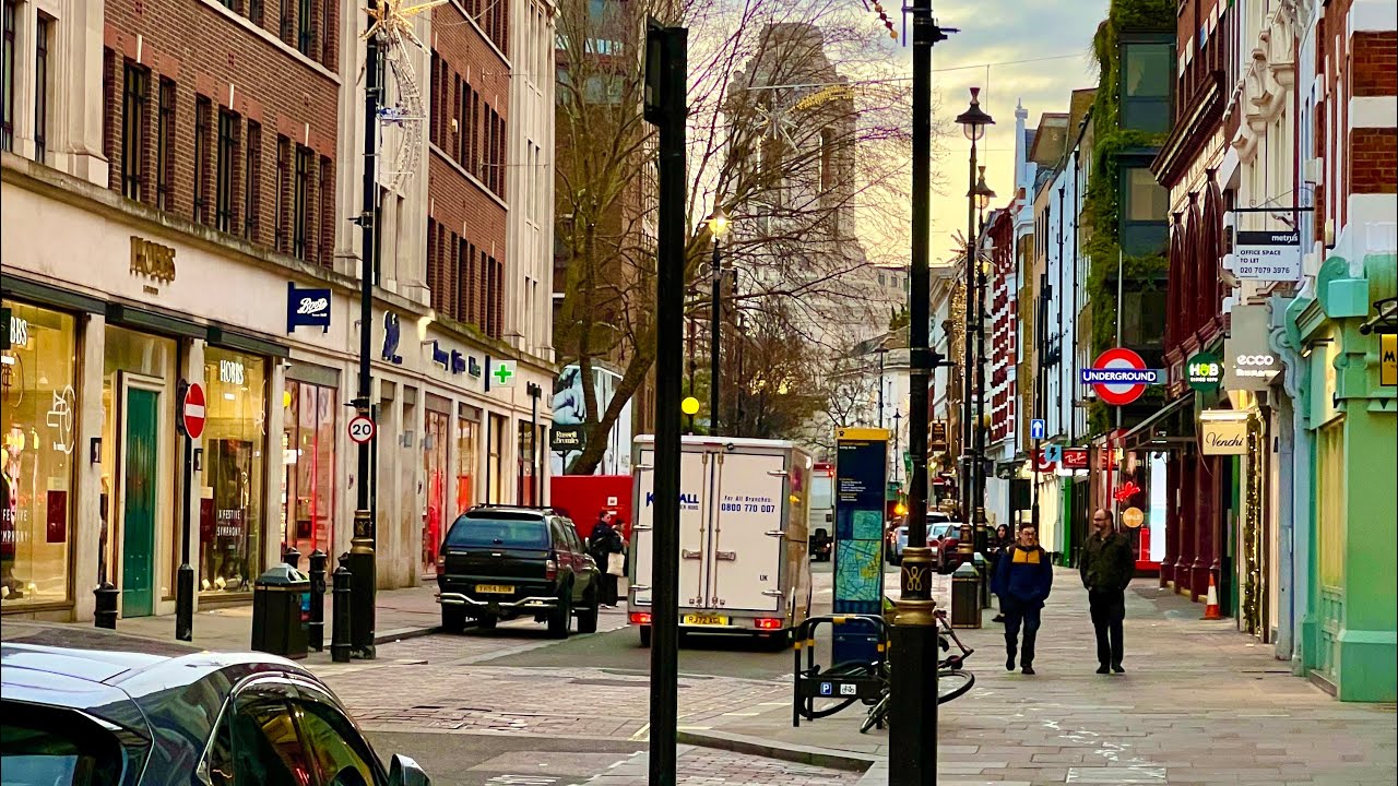 ✨London Winter Walk [4K] | Covent Garden • Tottenham Court Rd