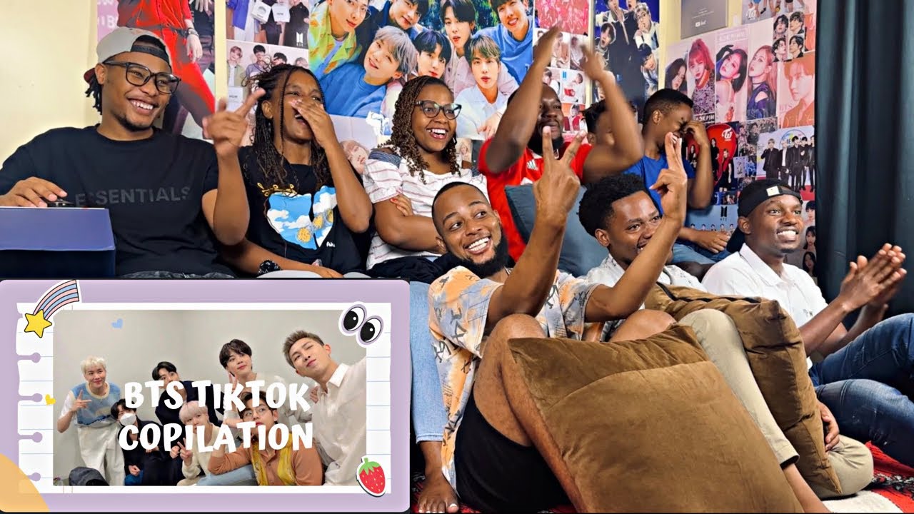 Африканцы показывают своим друзьям (новичкам) Подборка BTS TIKTOK для LENNYLEN и THE REACTION BRO...
