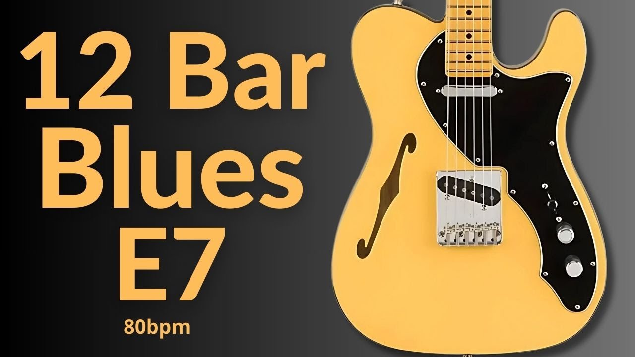 Classic 12 Bar Blues Guitar Backing Track in E Major (E7)