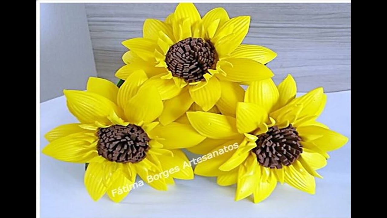 Flor Girassol em Eva Usando o Frisador da Estrela Show