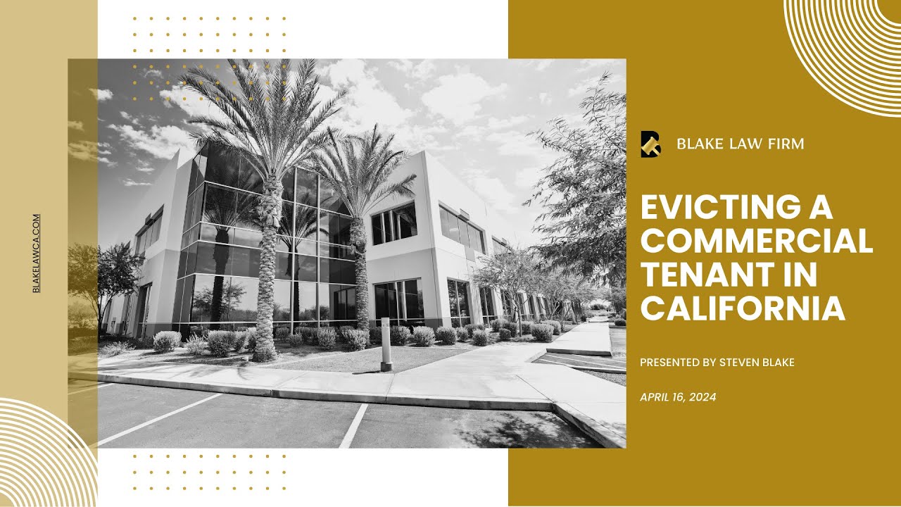 Evicting a Commercial Tenant