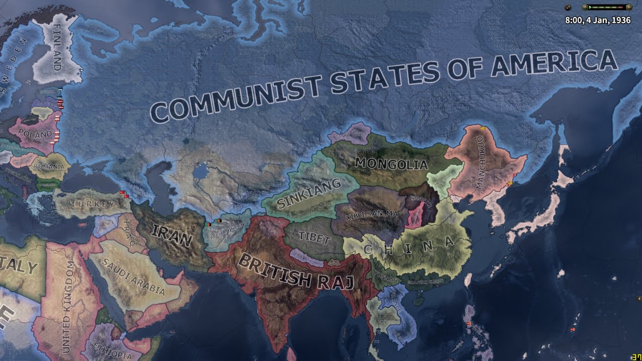 WHAT IF USA UNITED WITH USSR IN WW2 /HOI4 TIMELAPSE