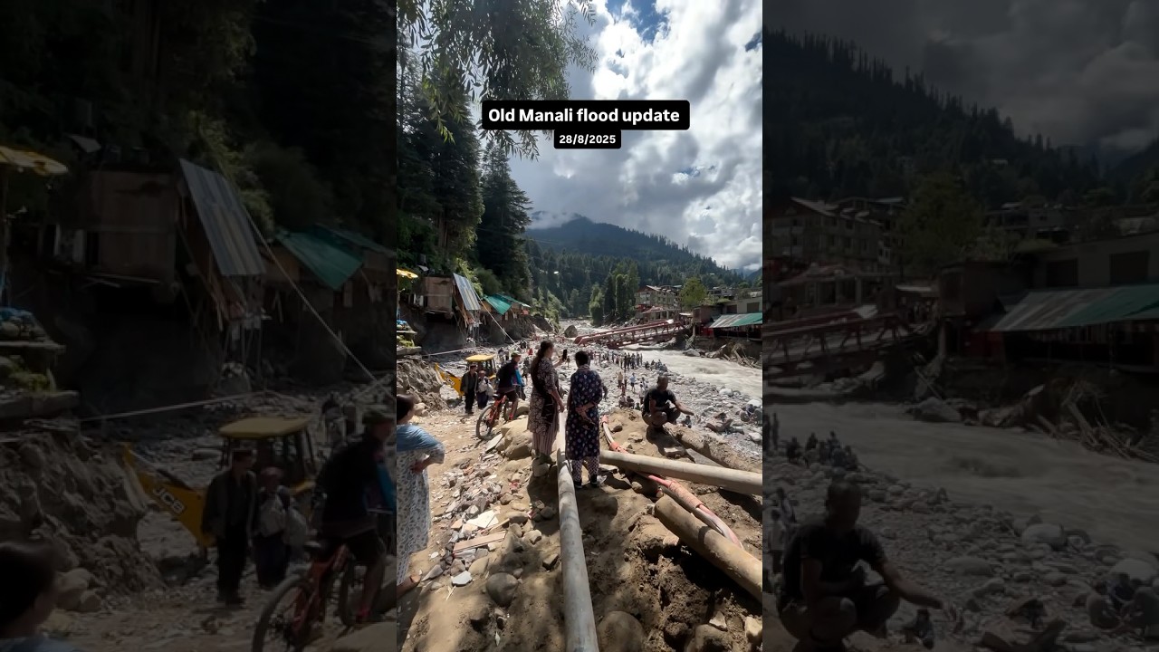 Old Manali flood news || #Oldmanali #flood #today #roaduodate