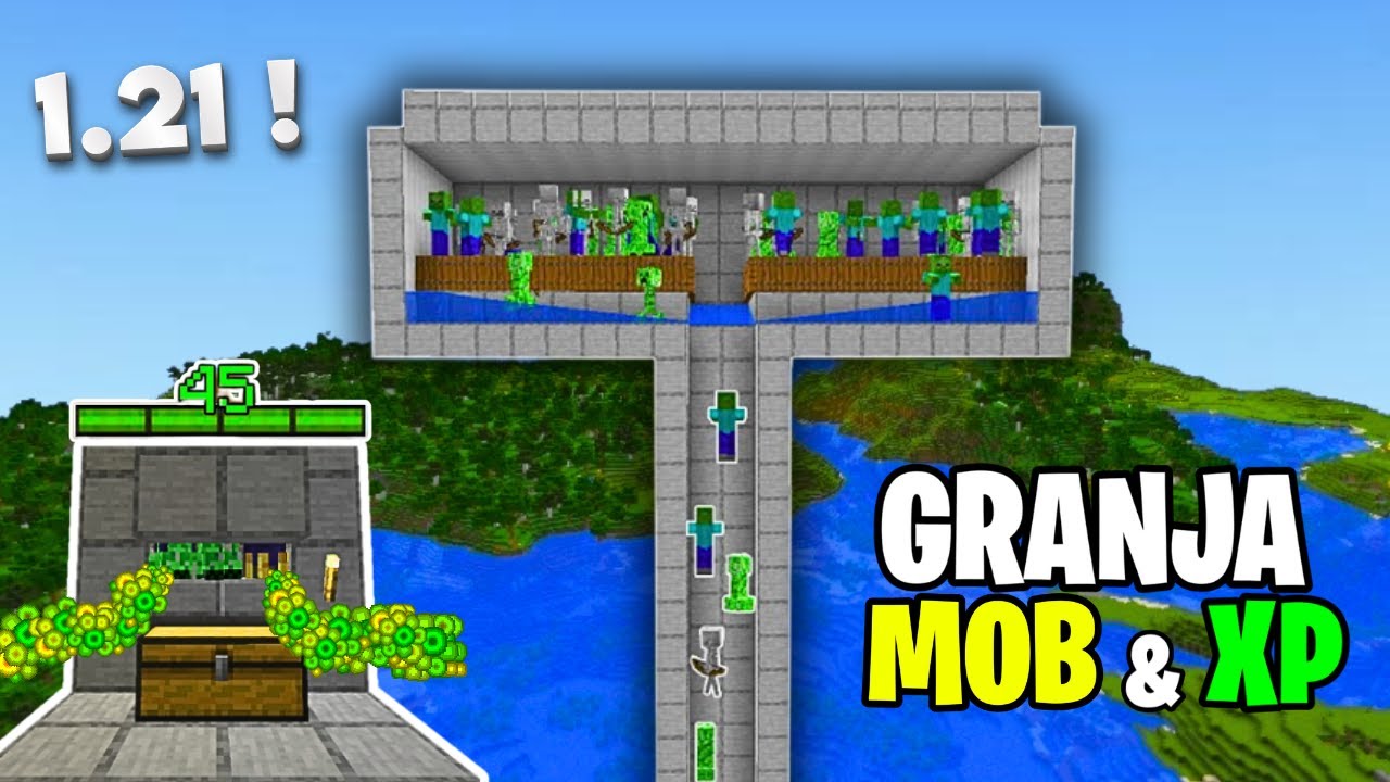 Granja de MOBS y XP AUTOMÁTICA 1.21 en Minecraft Java