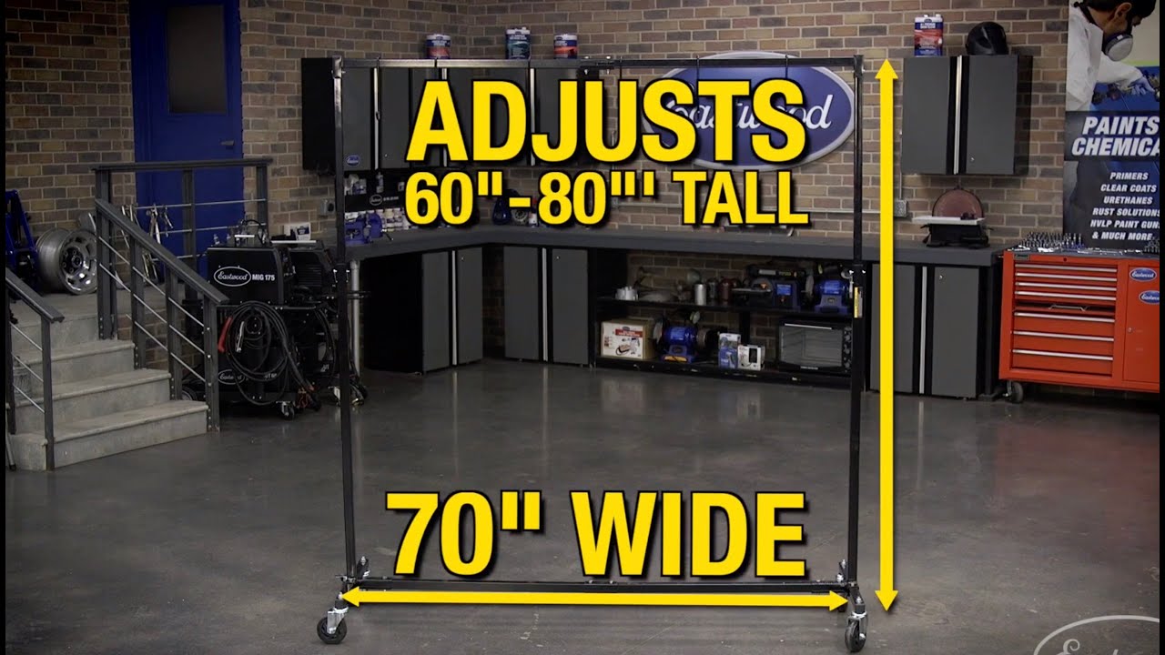 Portable Paint Rack - Hang Hoods, Doors, Wheels & More for Painting & Powder Coating - Eastwood