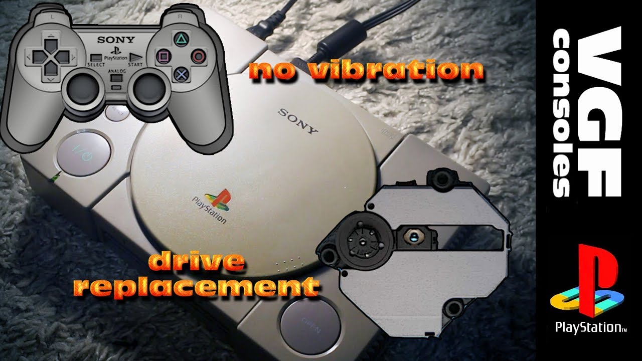 Sony Playstation FAT(PSone) нет вибрации Dualshock1 и замена привода