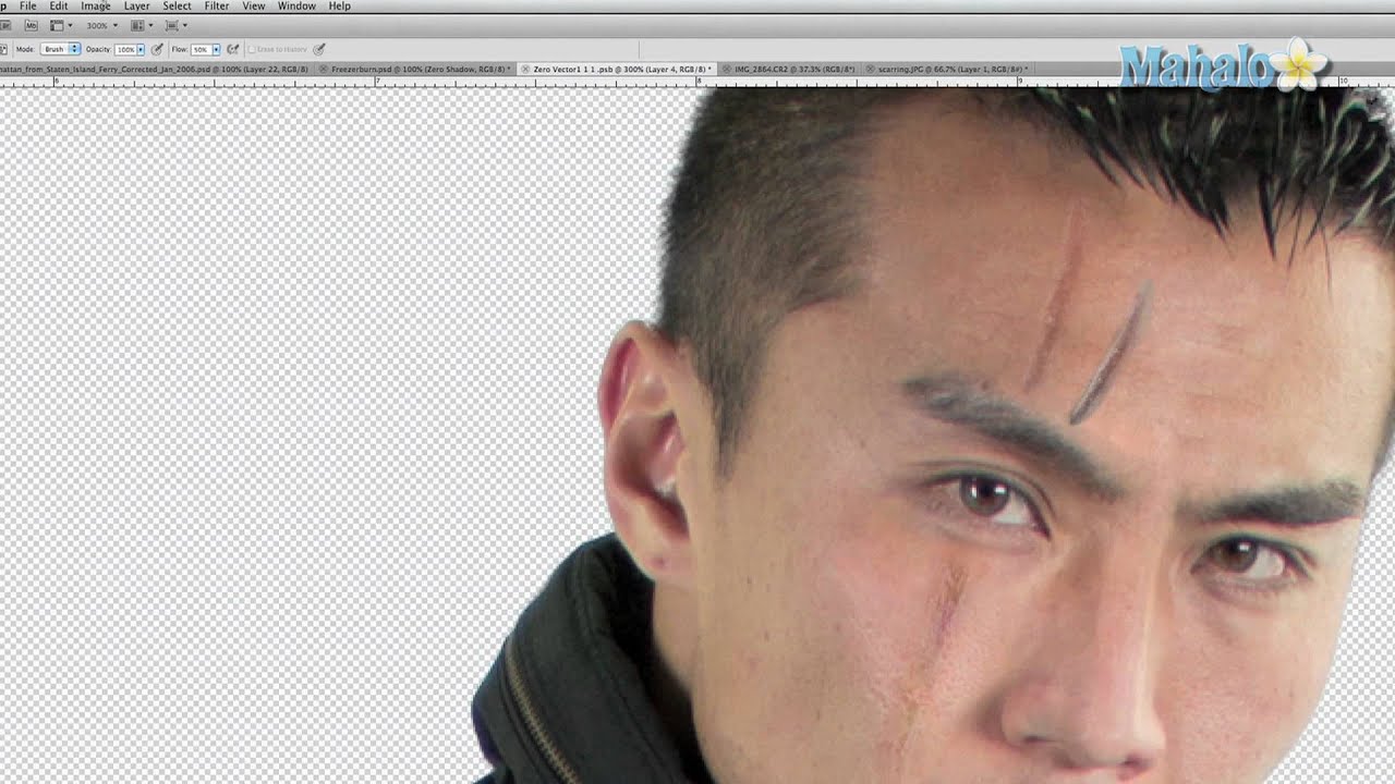 Photoshop Tutorial - Add a Scar