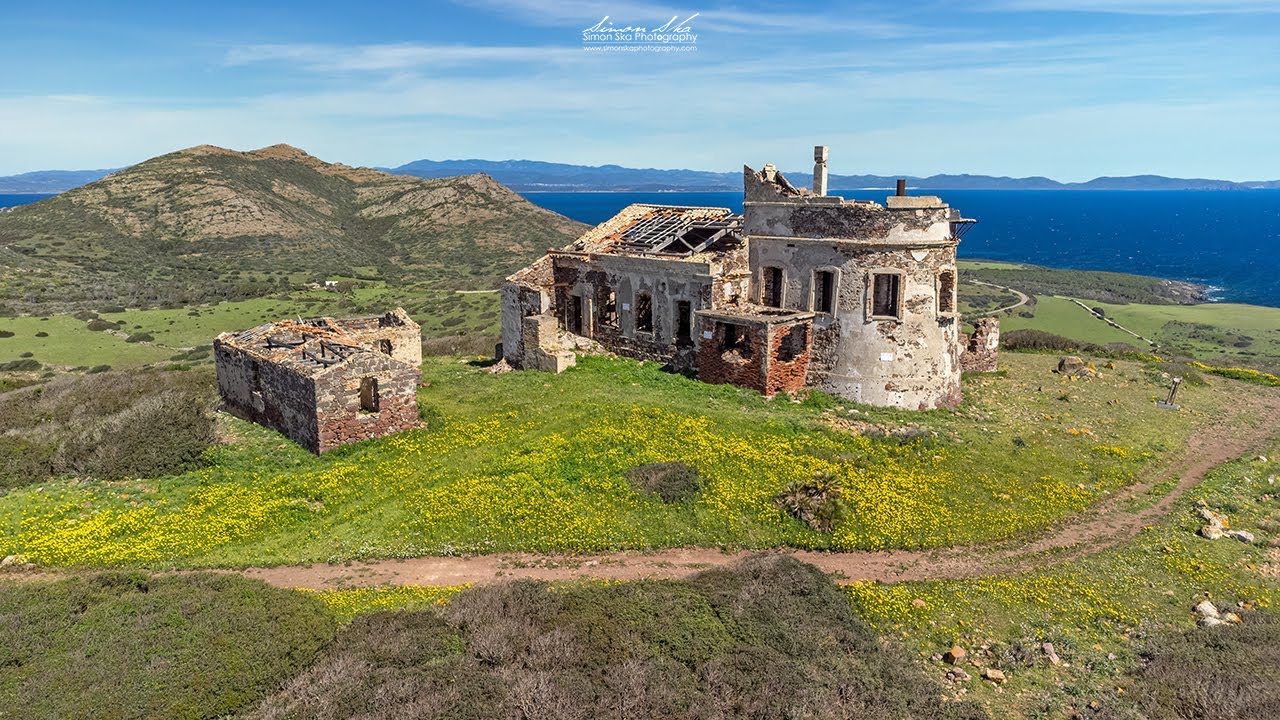 Ex semaforo di Capo Sperone (Sant'Antioco - Sardinia) aerial drone
