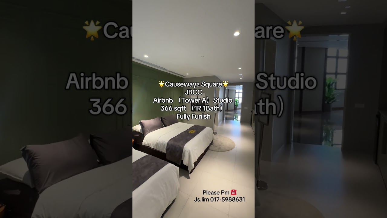 🌟Causewayz Square@JBCC｜Airbnb （Tower A ）Studio｜366 sqft Fully Finish ​｜Manage by Exsim