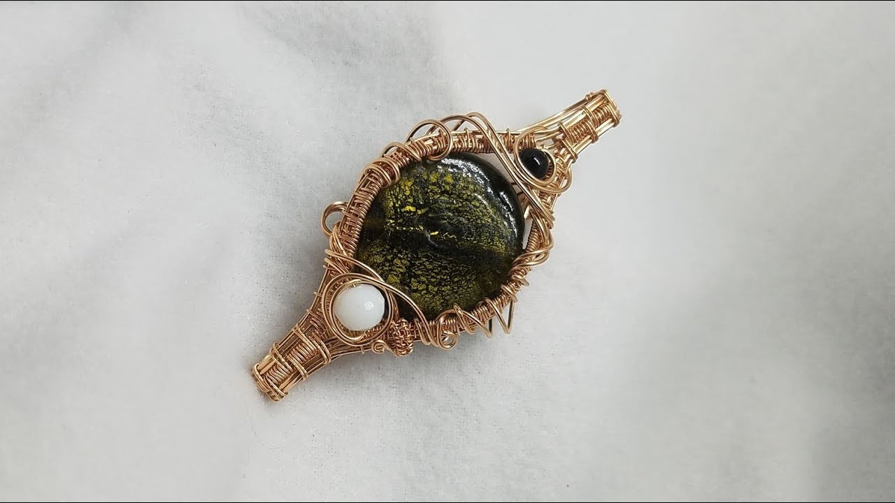 How To Wire Wrap Double Bail Free Form Pendant | Wire Wrapping | Full Length Video