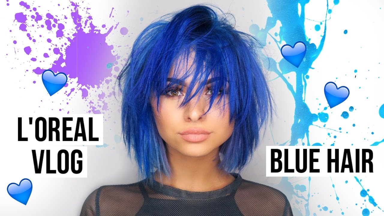 BLUE HAIR TRANSFORMATION / L'OREAL EVENT VLOG | Talia Mar