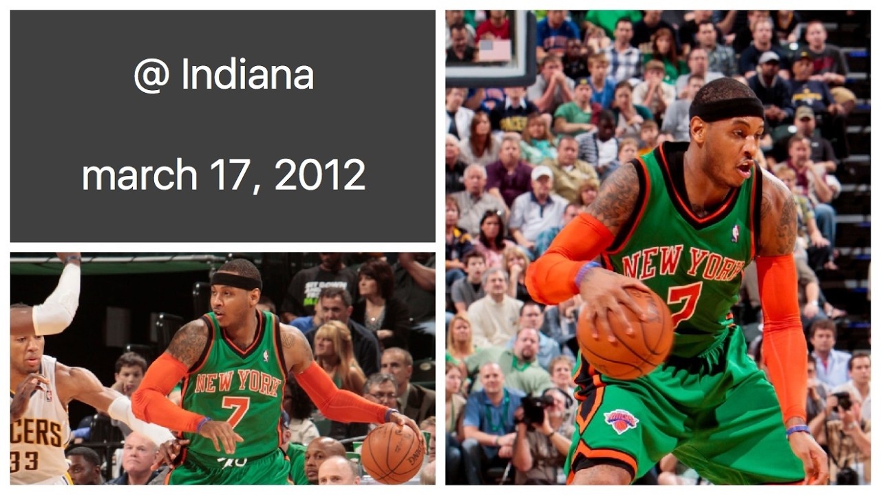 Carmelo Anthony 16 pts @ Indiana Pacers Highlights (march 17, 2012)