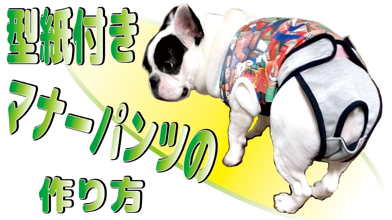 【DIY】犬用サニタリー/マナーパンツの作り方(フレブル用型紙付き)