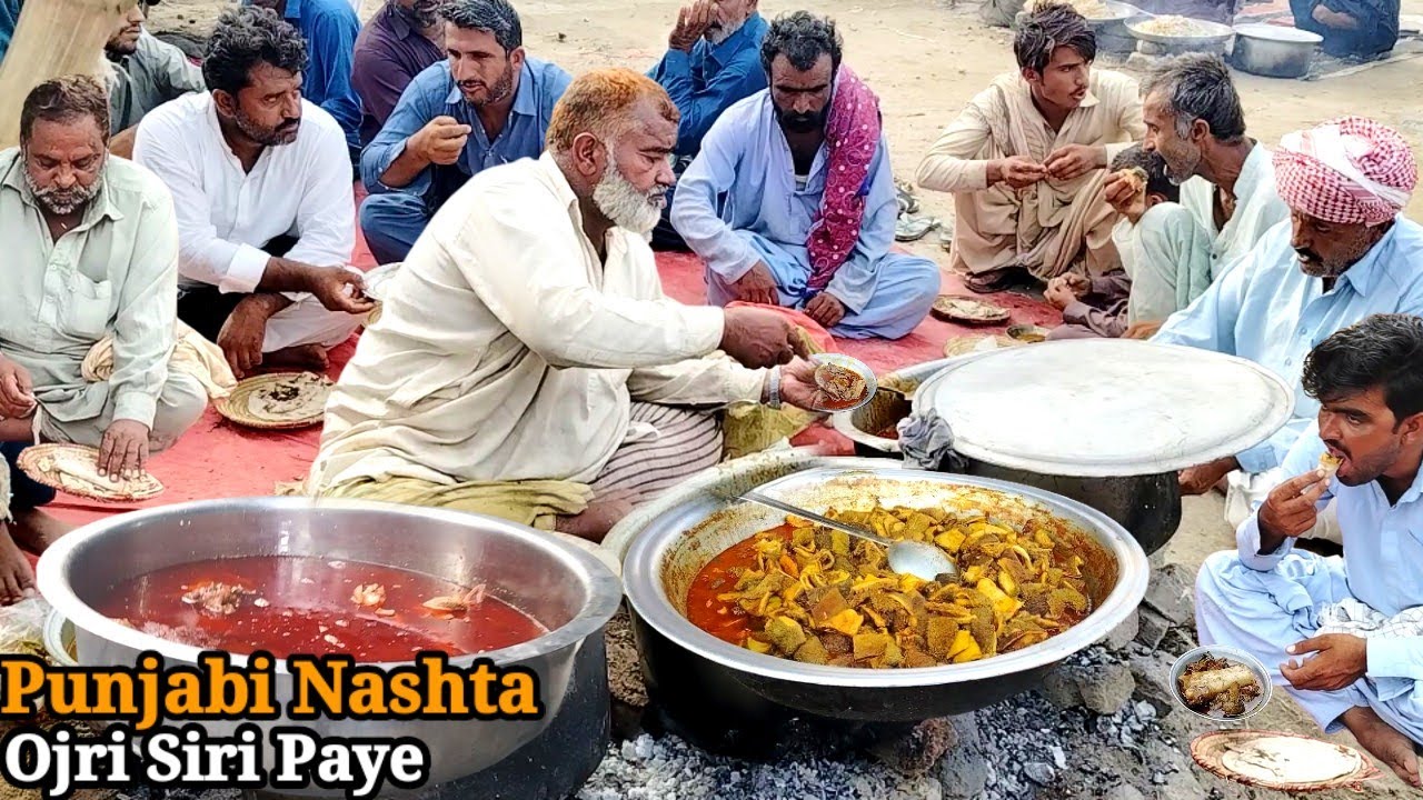 100/-Rs Only Ojri + 3 Roti 😍Hafeez Bhai Ojri Siri Paye & Beef Pakistan Street Food | Punjabi Nashta