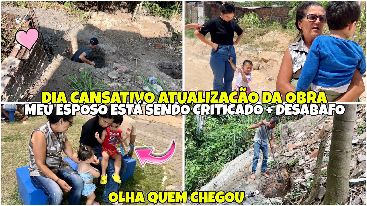 DIA CANSATIVO| ATUALIZAÇÃO DA OBRA + DESABAFO ABRI MEU CORAÇÃO| PASSEIO EM FAMÍLIA| OLHA QUEM CHEGOU