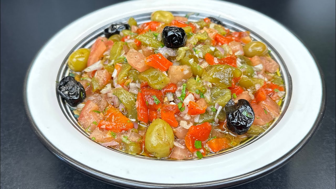 Recette fraîcheur 🍅la SALADE  de POIVRON 🫑