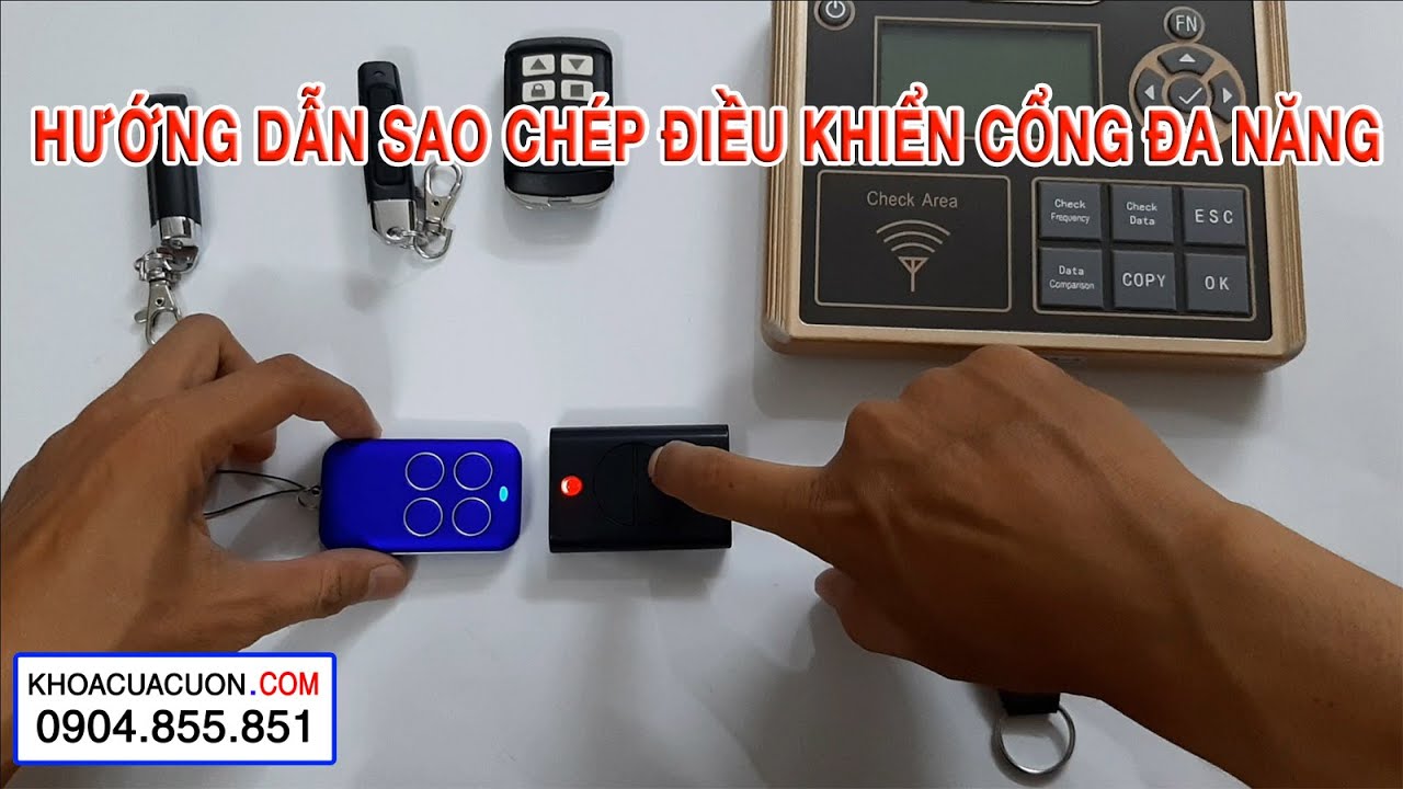 Hướng dẫn sao chép điều khiển cổng đa năng | www.khoacuacuon.com