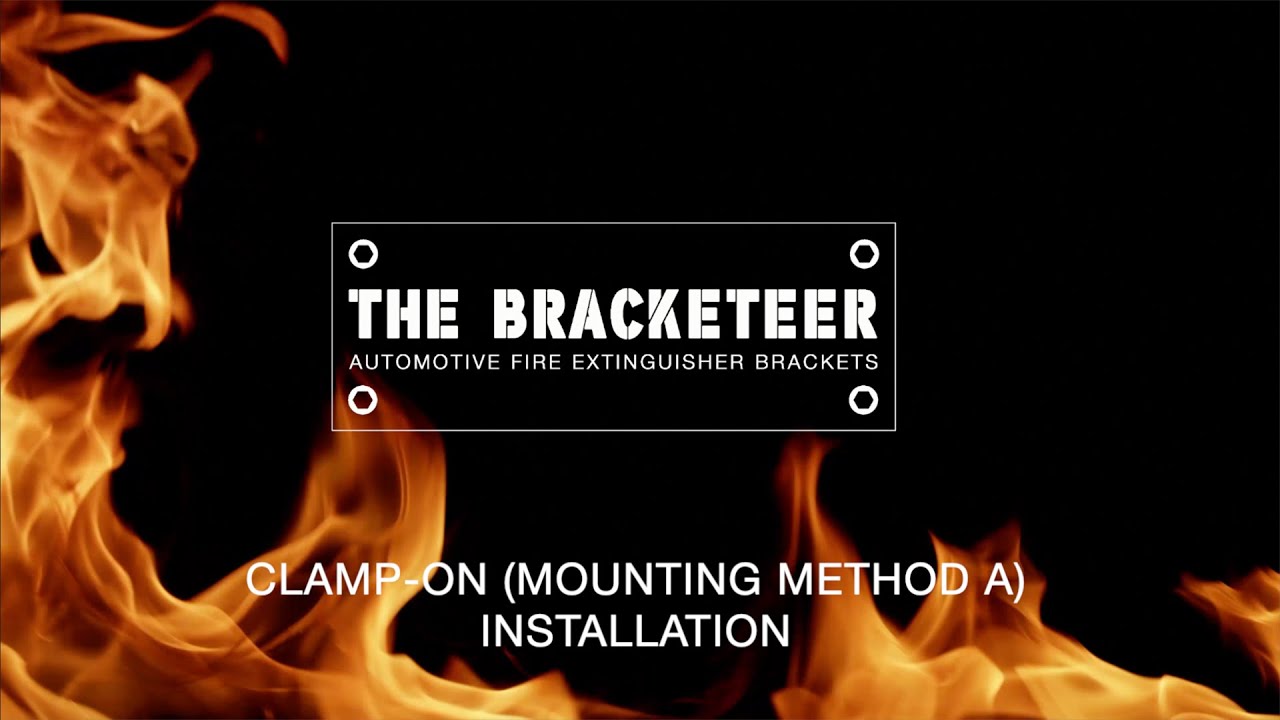 The Bracketeer Universal Car Fire Extinguisher Bracket Clamp On Installation Instructions.