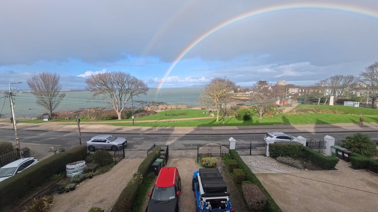 VFMW 16 02 2026 - The View From My Window - Rainbow at 55secs #clouds  #sky #weather