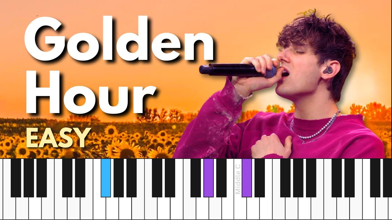 How to play GOLDEN HOUR by JVKE - Piano Tutorial for Singing Along