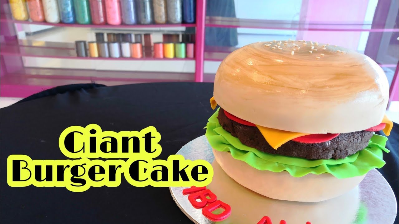 How to make Giant Burger Cake | Step by step