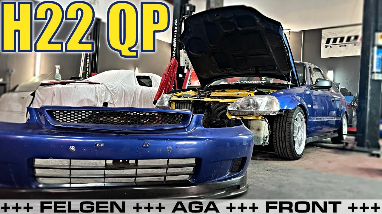 Japan Racing Felgen, Skunk2 Auspuff & Frontlippe - es geht weiter am Kanjo Honda Civic H22 EJ6 QP