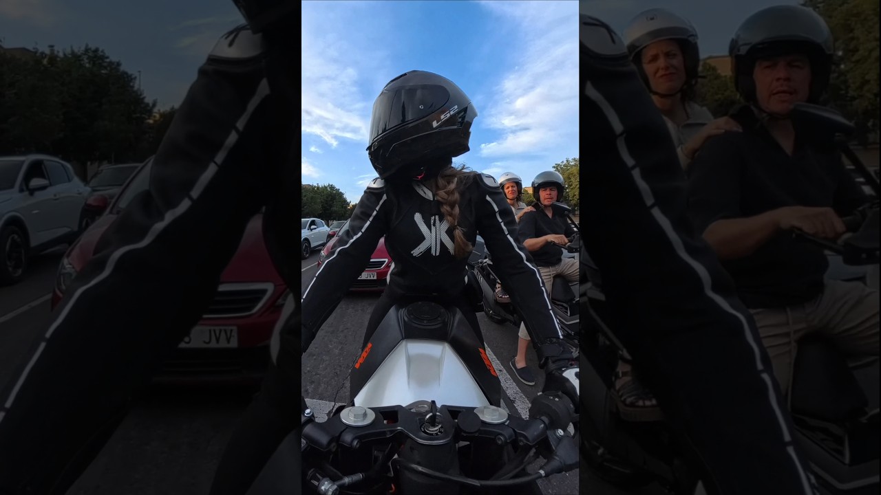 Las miradas no mienten 🤣👀 #motovlog #motera