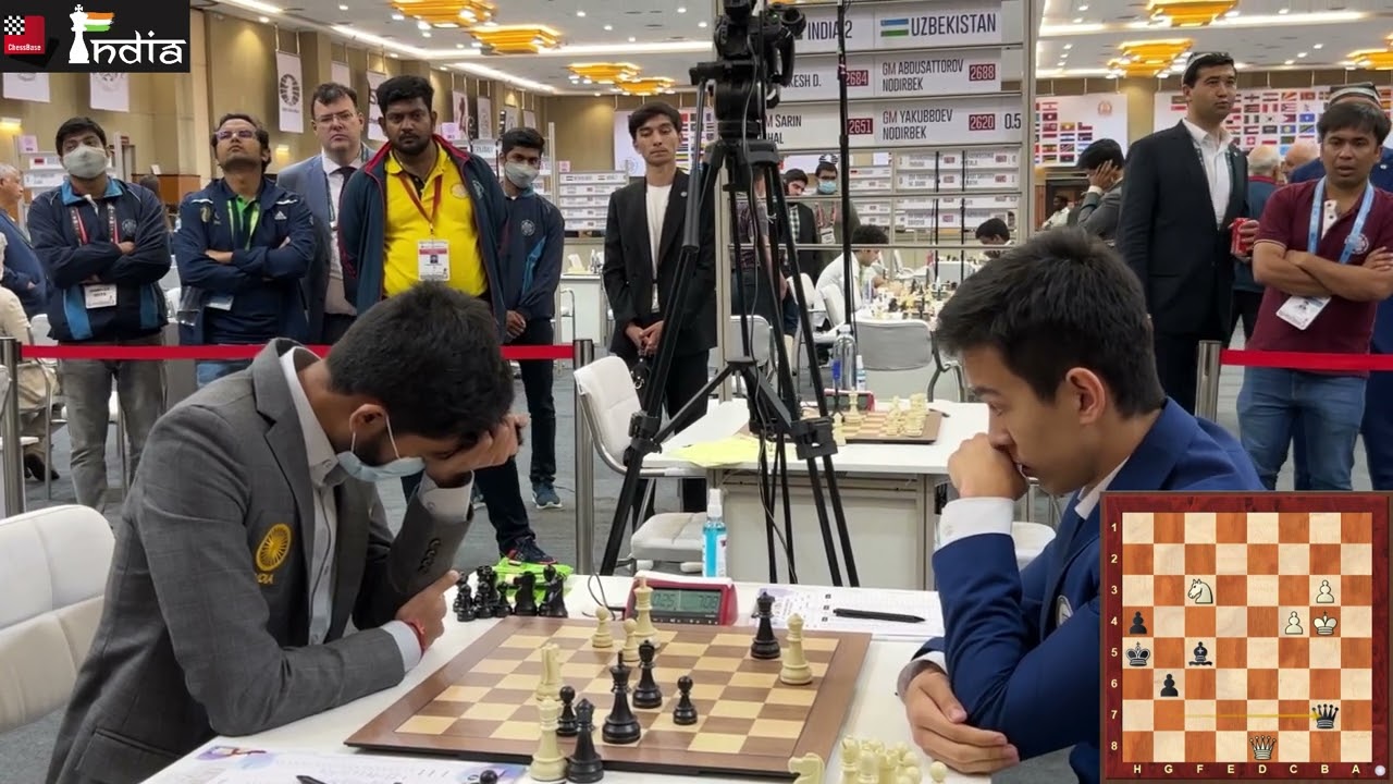 Gukesh D vs Nodirbek Abdusattorov Final Moments Olympiad 2022