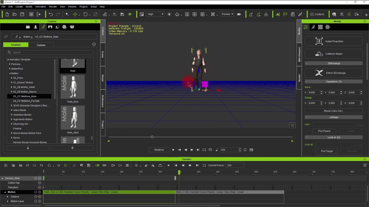 IClone 7 Tutorial: Solving Common Problems when Working With Multiple Motion Clips