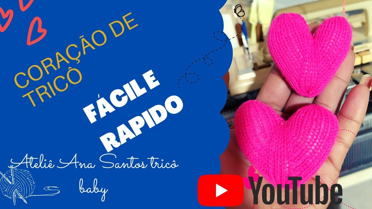 coração ❤️ em tricô a máquina